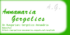annamaria gergelics business card